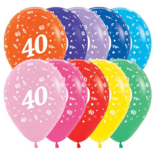 Number 40 Party Balloon - Click Image to Close